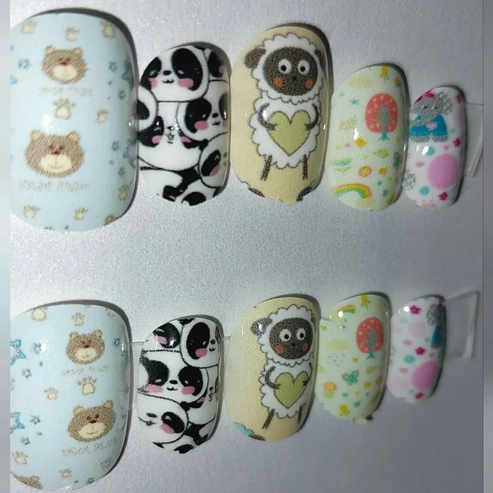 Kids custom 10pc  press on nails for girls and teens